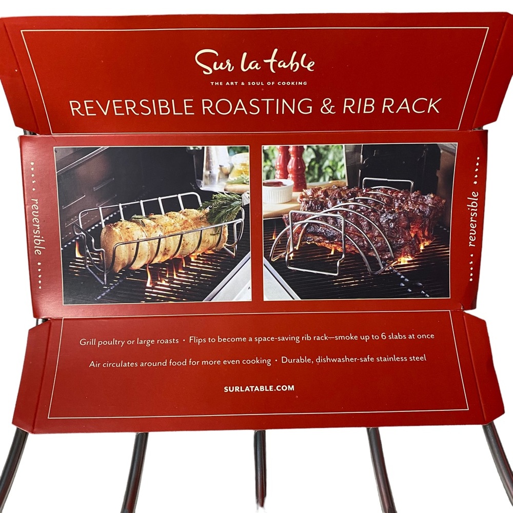 Sur La Table Reversible Roasting And Rib Rack NEW - Picture 3 of 5